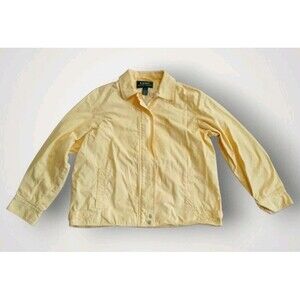 Lauren Ralph Lauren Full Zip Bomber Jacket Yellow Size L